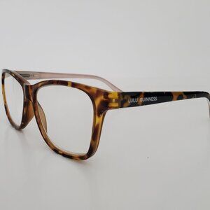 Women's LULU GUINESS Eyeglasses Tortoise Shell Frames Animal Print * READ *